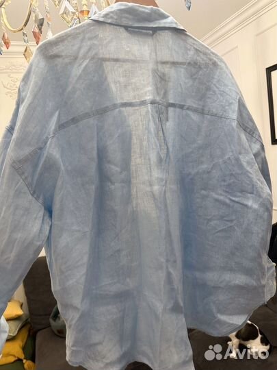 Льняная рубашка zara