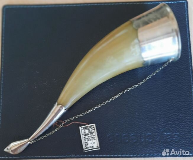 Бокал-рог кость мельхиор