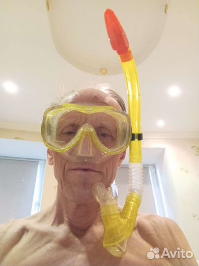 Маска подвод с трубкой. Очки. Доставка