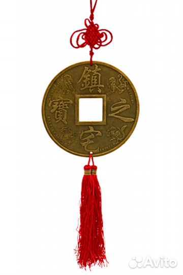 Амулет Монета с Узлом Удачи Подвеска 30 см RU*150