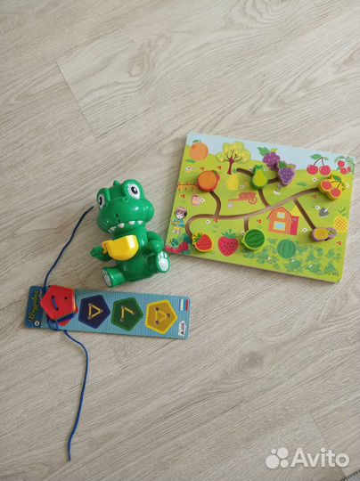 Игрушка динозавр/шнуровка,сортер