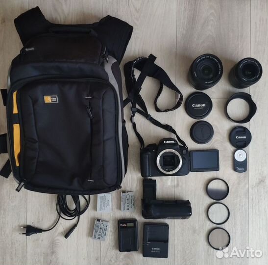 Фотоаппарат Canon EOS 700D+2 объектива и рюкзак