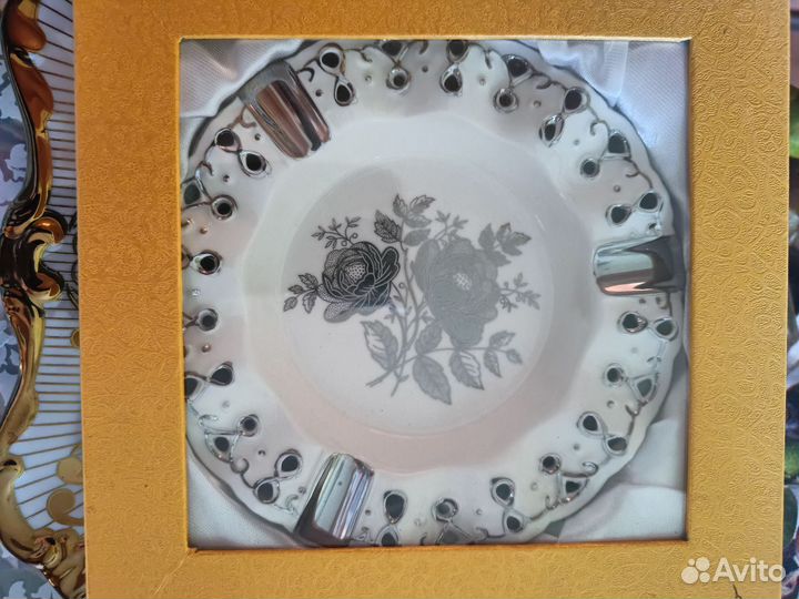 Пепельница, прорезной фарфор