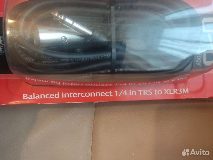 Кабель 1/4-дюймовый TRS to XLR3M
