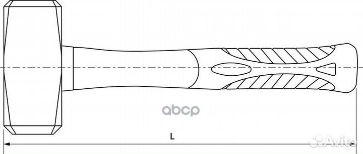 Кувалда 3 кг ручка стеклопластиковая Thorvik SL