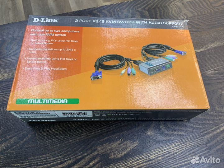 D-Link переключатель - компьютер / видеонаблюдение