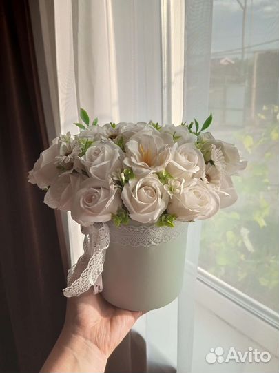 Букет из мыльных роз