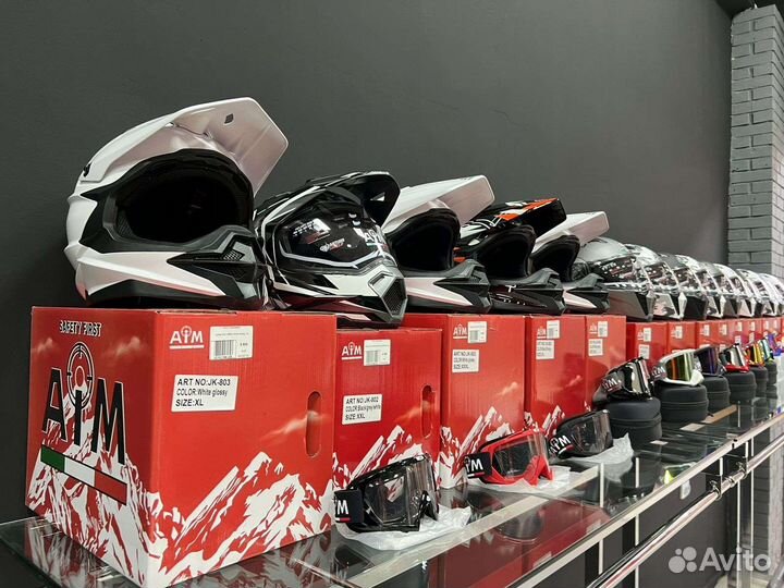 Мотошлемы и очки