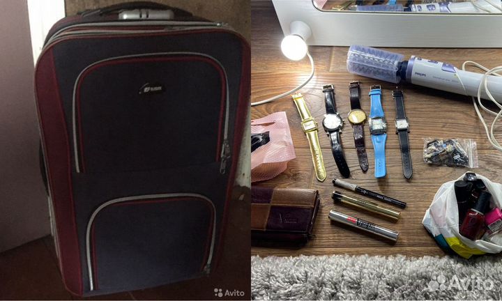 Вещи в чемодане, сумках