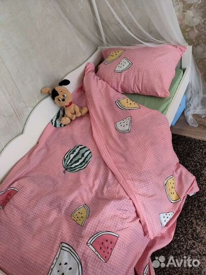 Простынь на резинке детская 140*70