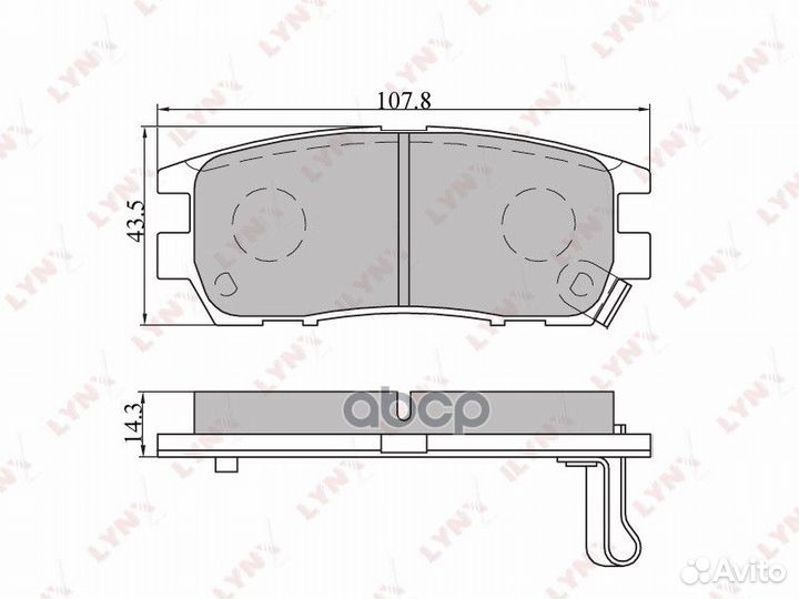 Колодки тормозные дисковые зад BD5502 lynxauto