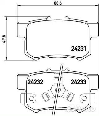 Колодки тормозные дисковые зад
