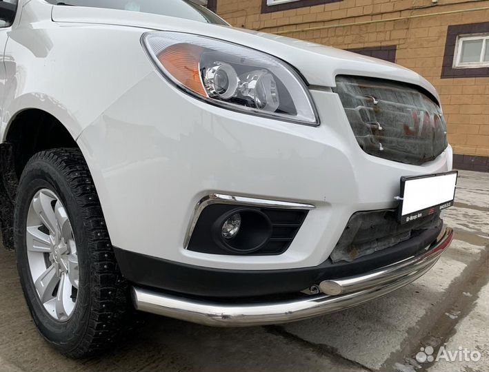 Защита переднего бампера для JAC T6 двойная