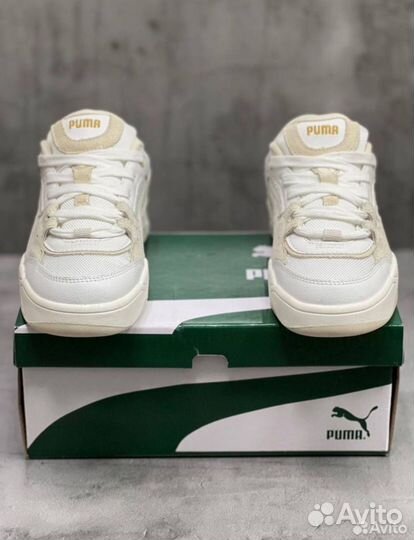 Кроссовки puma 180 белые бежевве