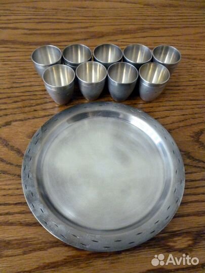 Набор стопок мельхиор