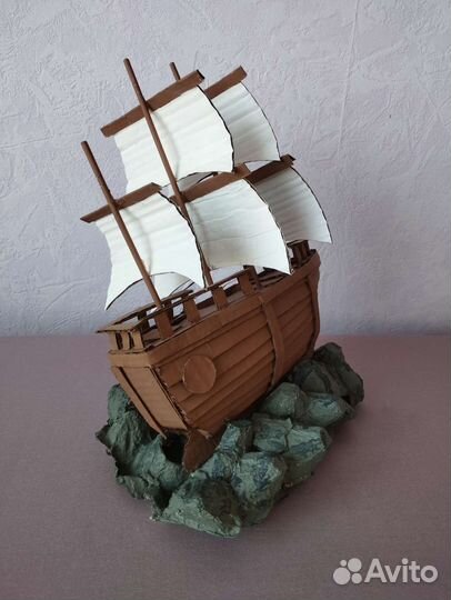Поделка корабль
