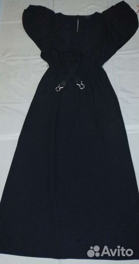 Черное платье в пол