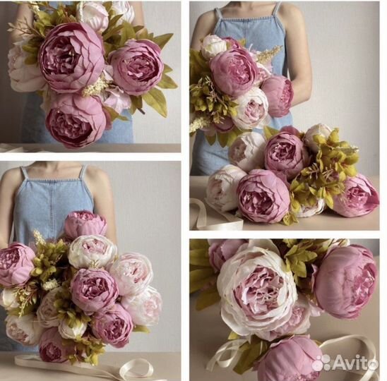 Пионы Букет искусственных цветов новые