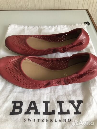 Балетки Bally красные, размер 36