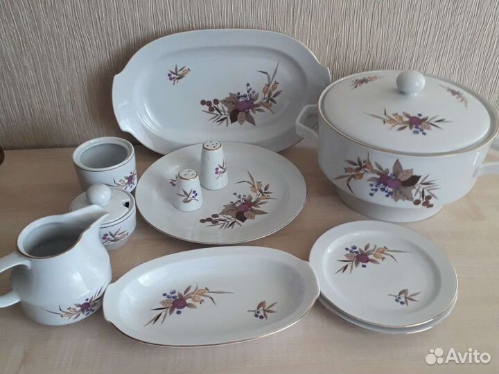 Сервиз столовый фарфор гдр Кольдиц 40 ед 80 г торг
