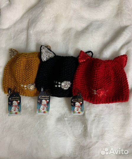 Шапка котик