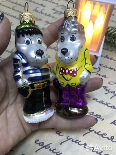 Волк из Ну-погоди, стекло, ручн. роспись