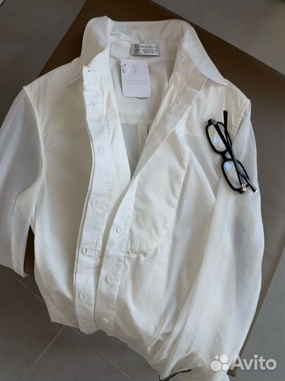 Рубашка белая brunello cucinelli