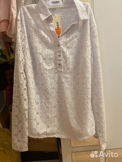 Блуза школьная новая для девочки, сарафан 146