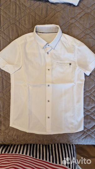 Рубашка школьная белая 140-146 и 128