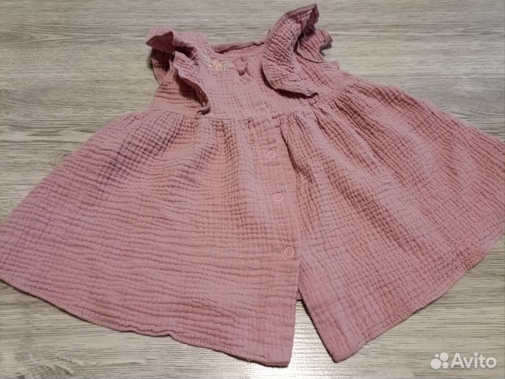 Вещи пакетом из Муслина для девочки малышки 74-80