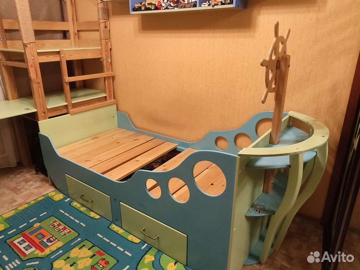 Детская кровать корабль