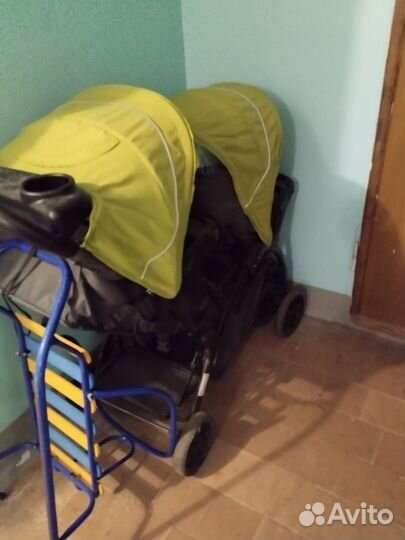 Прогулочная коляска для двойни бу