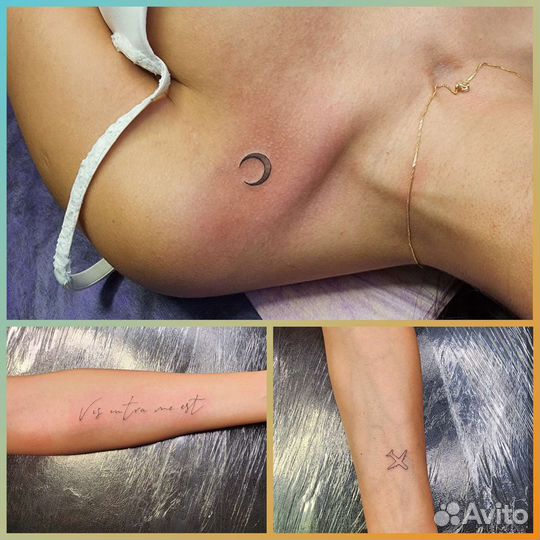 Мини тату татуировки в студии