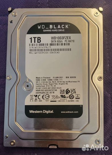 Новый WD black wd1003fzex 1 TB