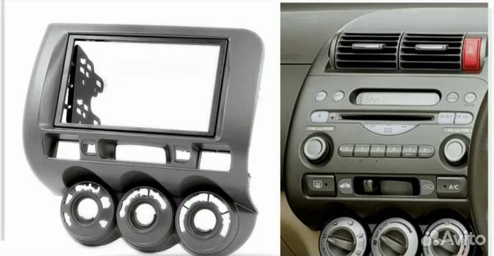 Рамка для 2 din магнитолы Honda Fit