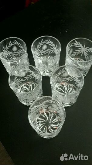 Бокалы/стаканы хрустальные 6шт