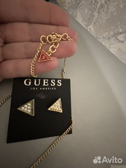 Бижутерия guess серьги и кулон новые