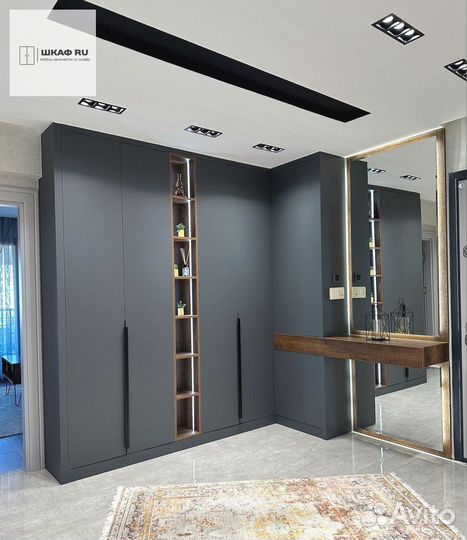 Шкаф распашной с фрезерованными фасадами