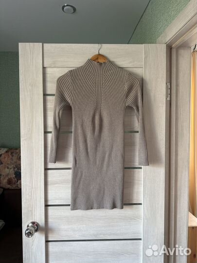 Вязаное платье туника женское 42