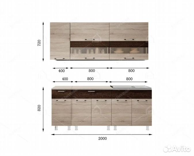 Кухонный гарнитур 2 метра
