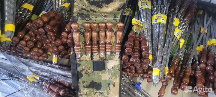 Шампуры деревяными ручками