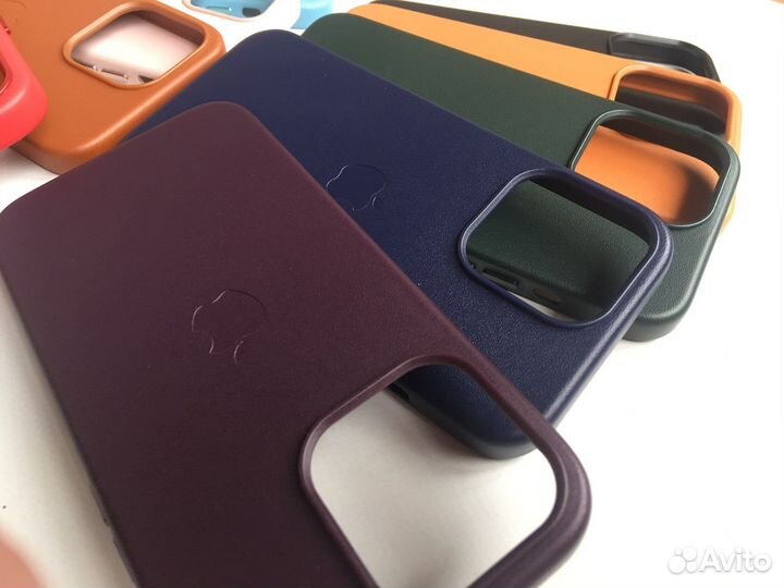 Чехол на iPhone 12/13/14/Pro/Pro Max Leather Case