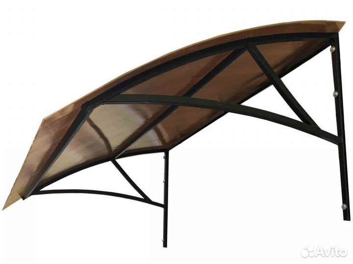 Козырек с поликорбанатом. Профлист. Металлический