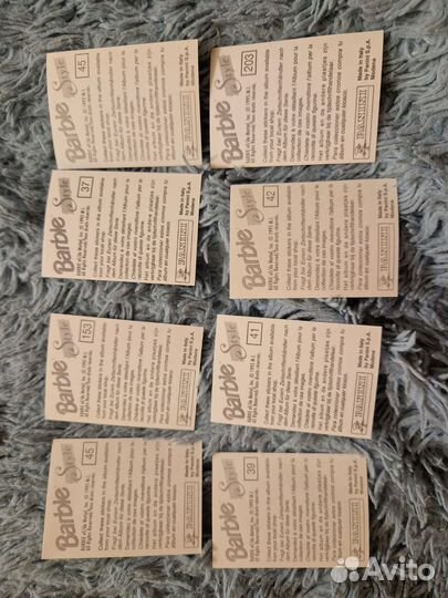 Блестящие наклейки Barbie Panini 1995 Барби Мода