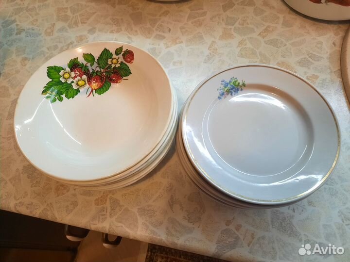 Тарелки СССР наборы по 6 штук