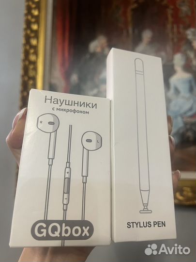 Комплект наушники с микрофоном и стилус