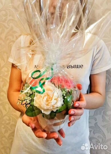 Букет из цветов мыла ручной работы