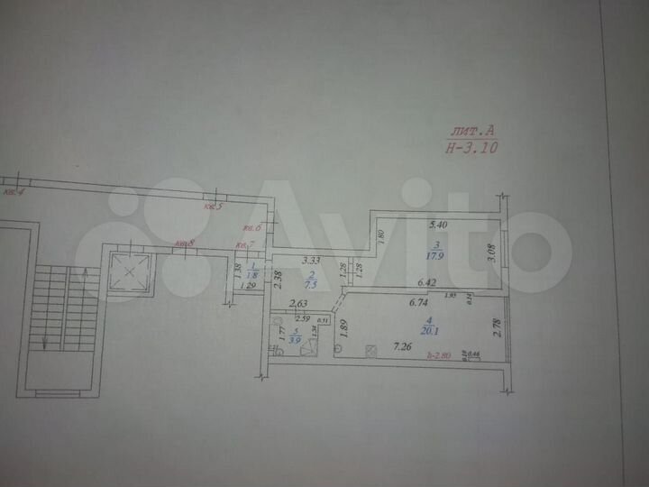 2-к. квартира, 51,2 м², 2/6 эт.