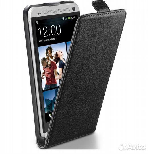 Кожаный Чехол-Флип для HTC One SV (чёрный)