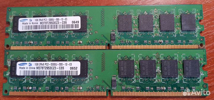 Samsung 1 гб DDR2 PC-5300